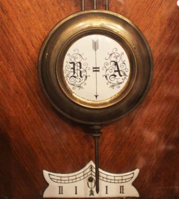 Antique German Wooden Wall Clock