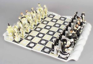 Porcelain chess set hand painted