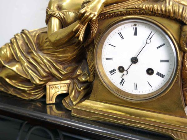Bronze French style mental clock