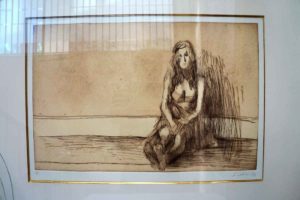 Nicola Simbari, RIPOSO, limited edition etching framed
