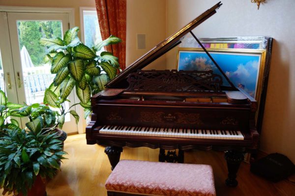 Gorgeous and rare antique piano. Fully restored and In remarkable condition.