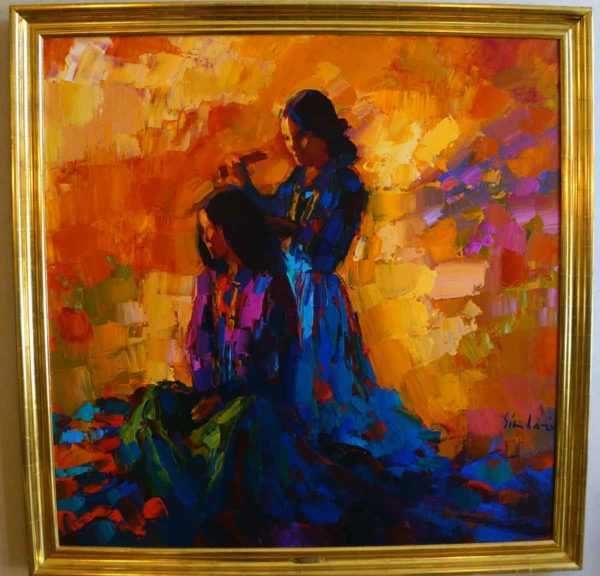 Nicola Simbari "Navaho Girls "original painting for sale