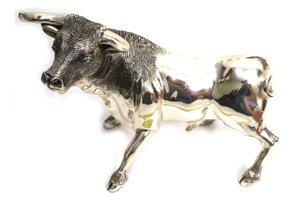 D'Argenta Silver Plated Bull By Claudio Rodriguez Hernandez