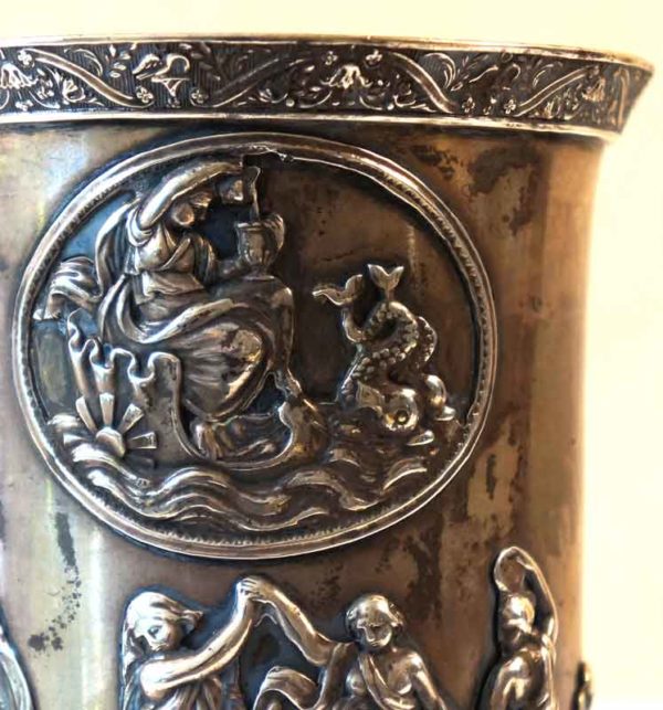Antique Russian Silver Cup back side