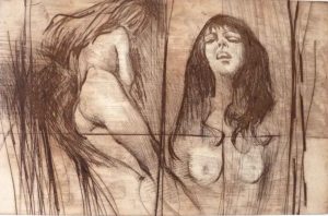 Crazy Horse Rosa Fumetto etching