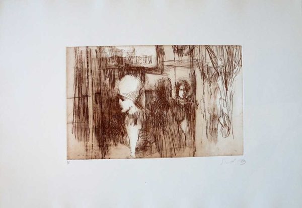 Paris Rue Jacob limited edition etching by Nicola Simbari full size