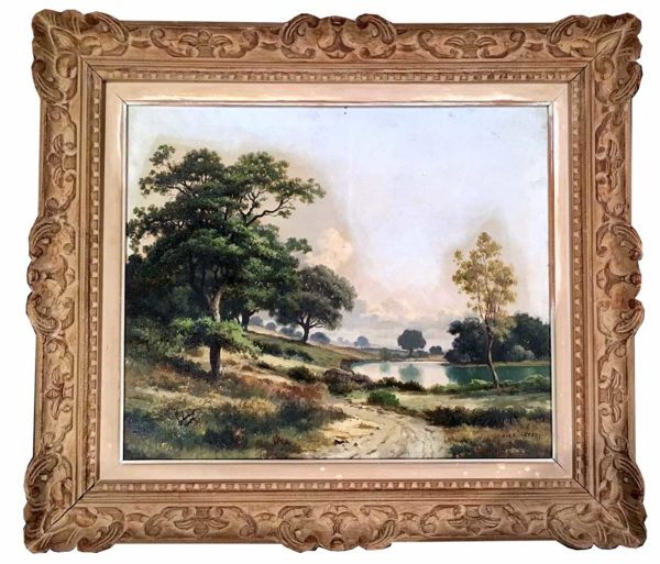 Alex Lefort, Country Lake. Original painting